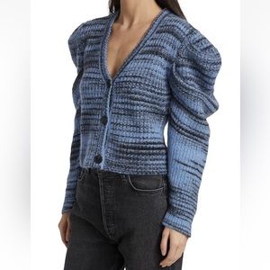 NWT Naadam Space Dye Pleated Shoulder Cardigan XS